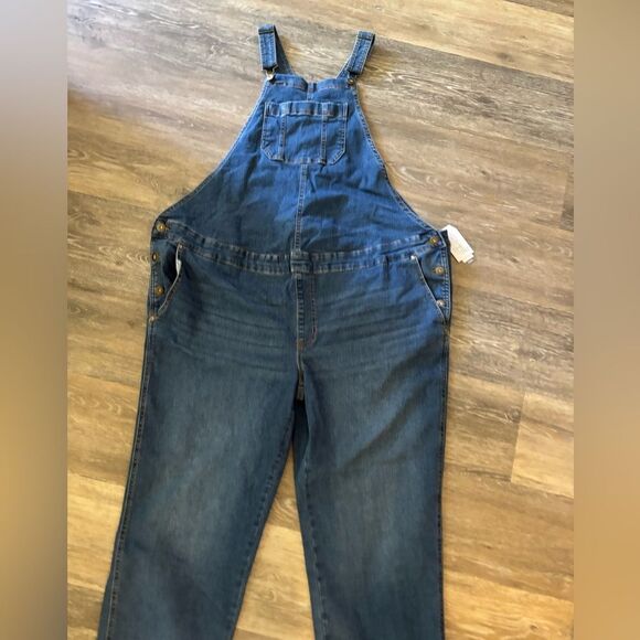 Women's Maternity Denim Overalls Sz XL - Picture 3 of 6